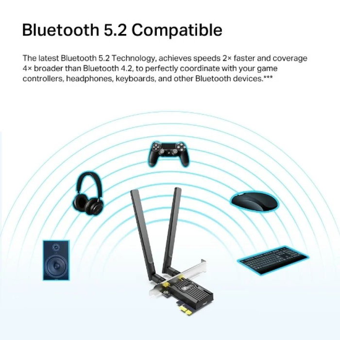 TP-Link Archer TX20E Adaptador PCIe AX1800 Wi-Fi 6 y Bluetooth 5.2 TP-Link Archer TX20E Adaptador PCIe AX1800 Wi-Fi 6 y Bluetooth 5.2